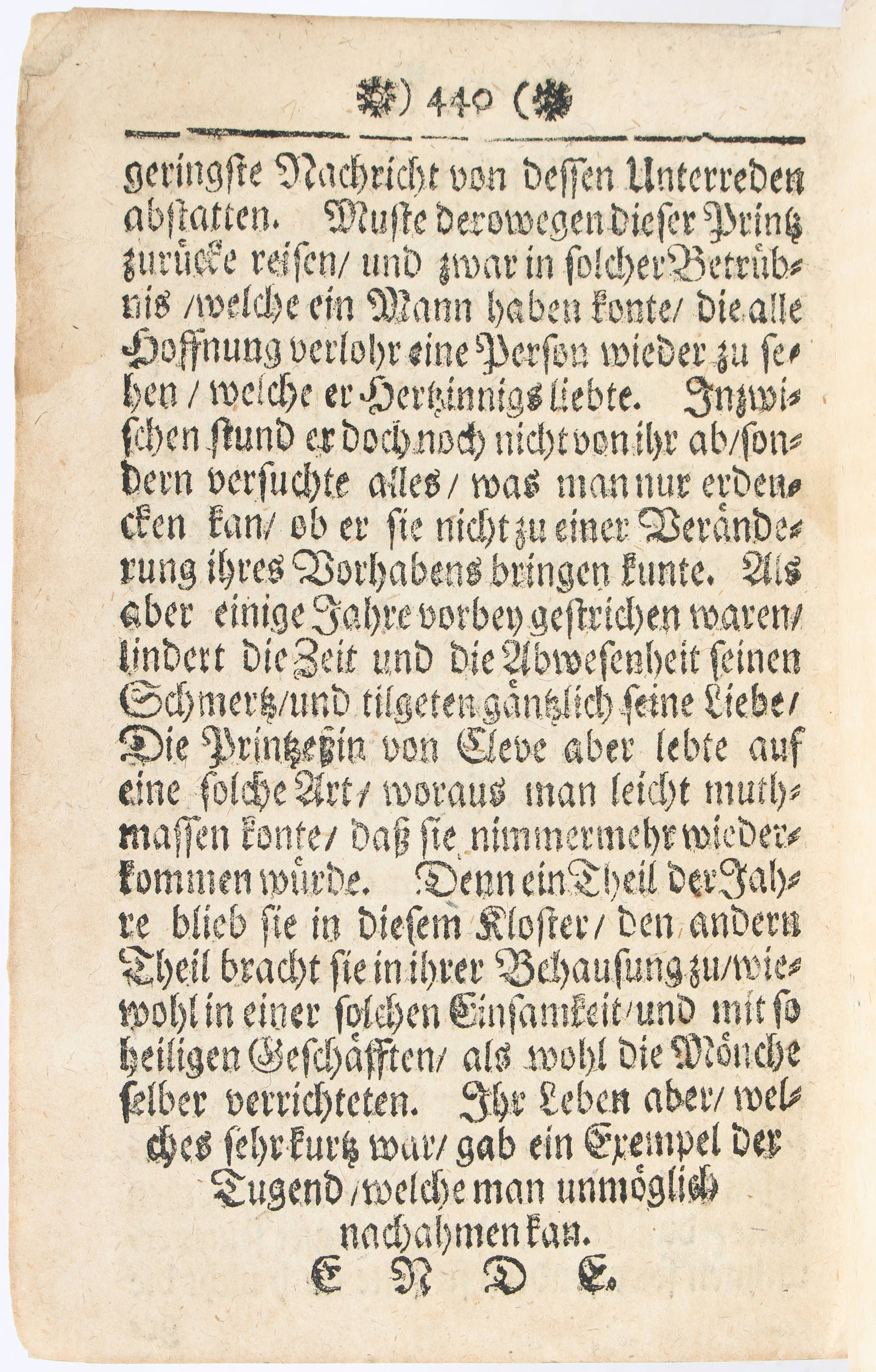 La Fayette, Liebes-Geschichte des Hertzogs von Nemours