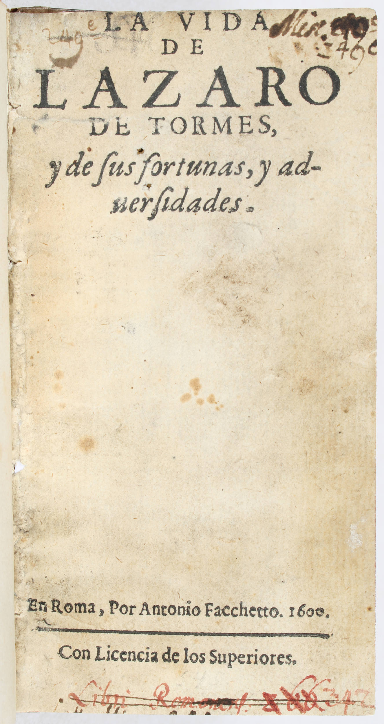 La vida de Lazaro de Tormes (1600)