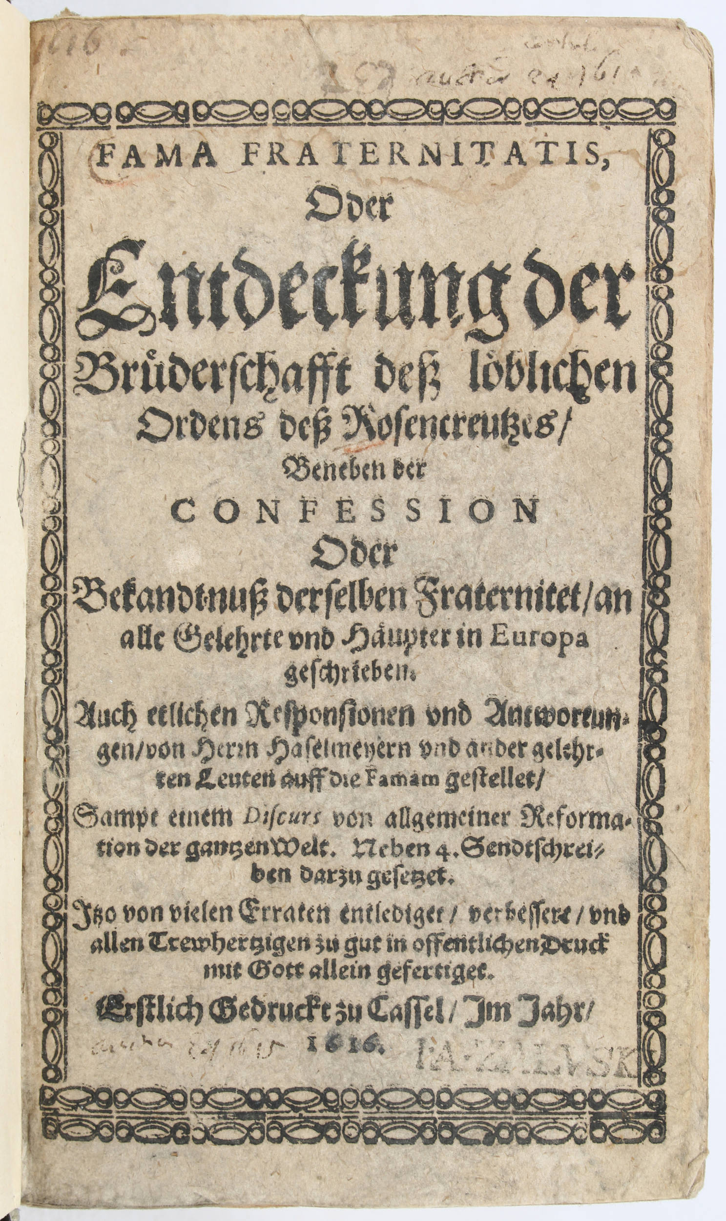Andreae, Fama Fraternitatis