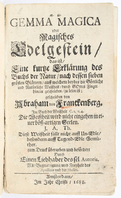 Franckenberg, Magisches Edelgestein