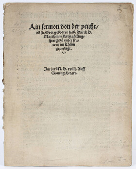 Kretz, Sermon von der Peicht
