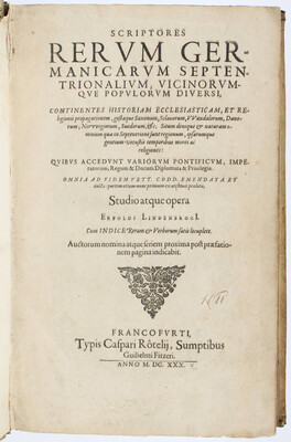Lindenbrog, Scriptores rerum Germanicarum