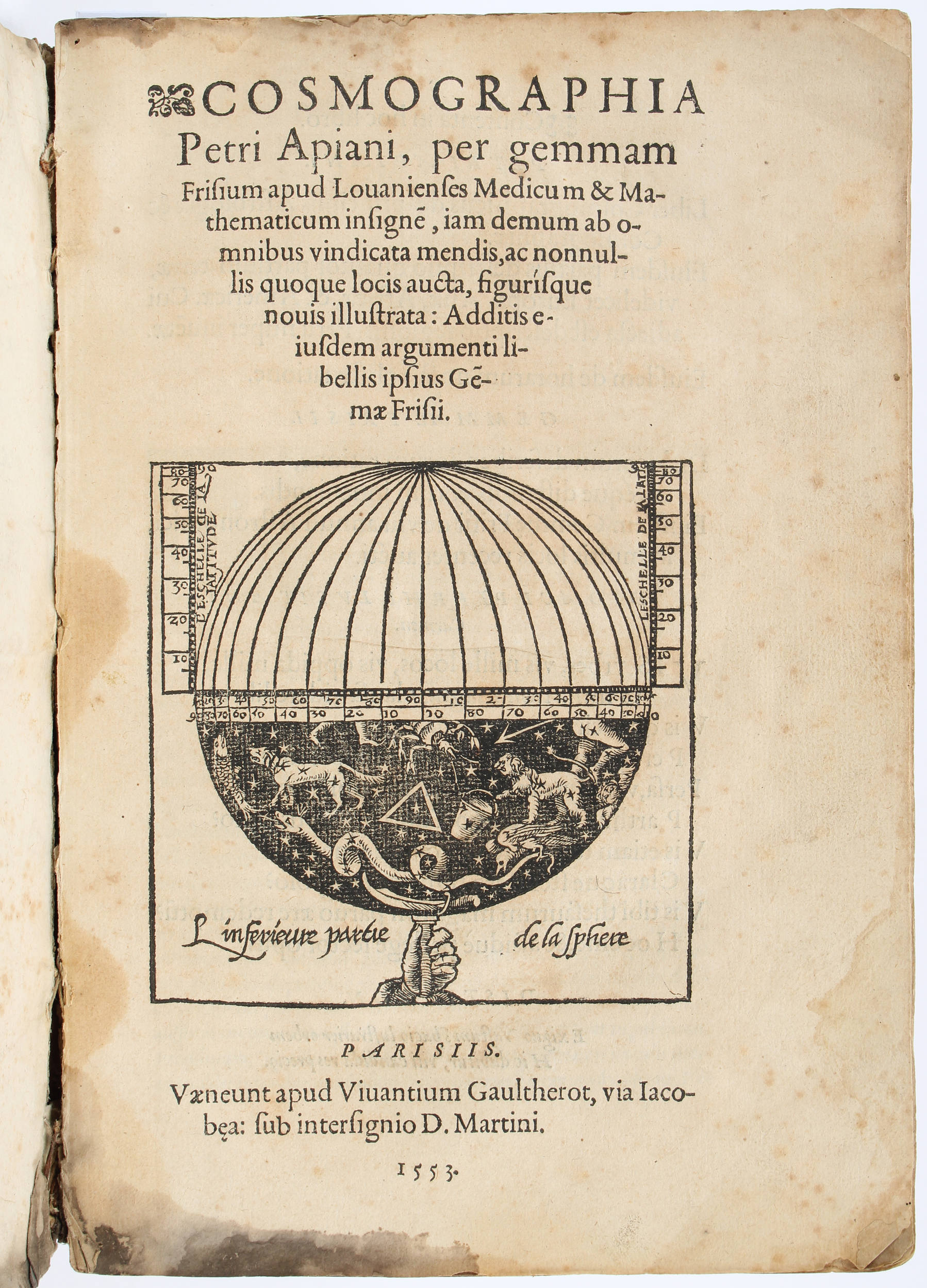Apian, Cosmographia. Paris 1553