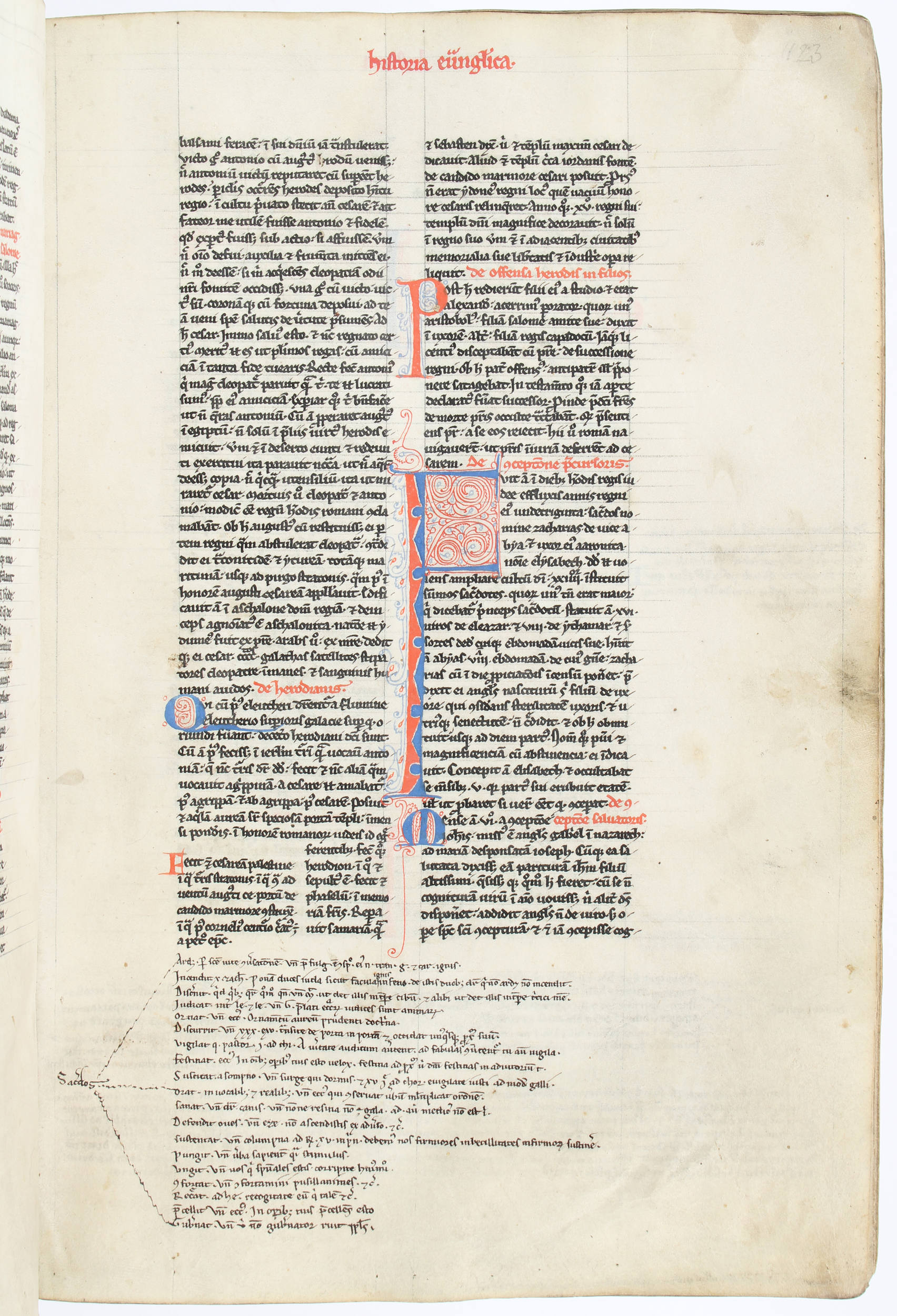 Petrus Comestor. Historia scholastica. Handschrift