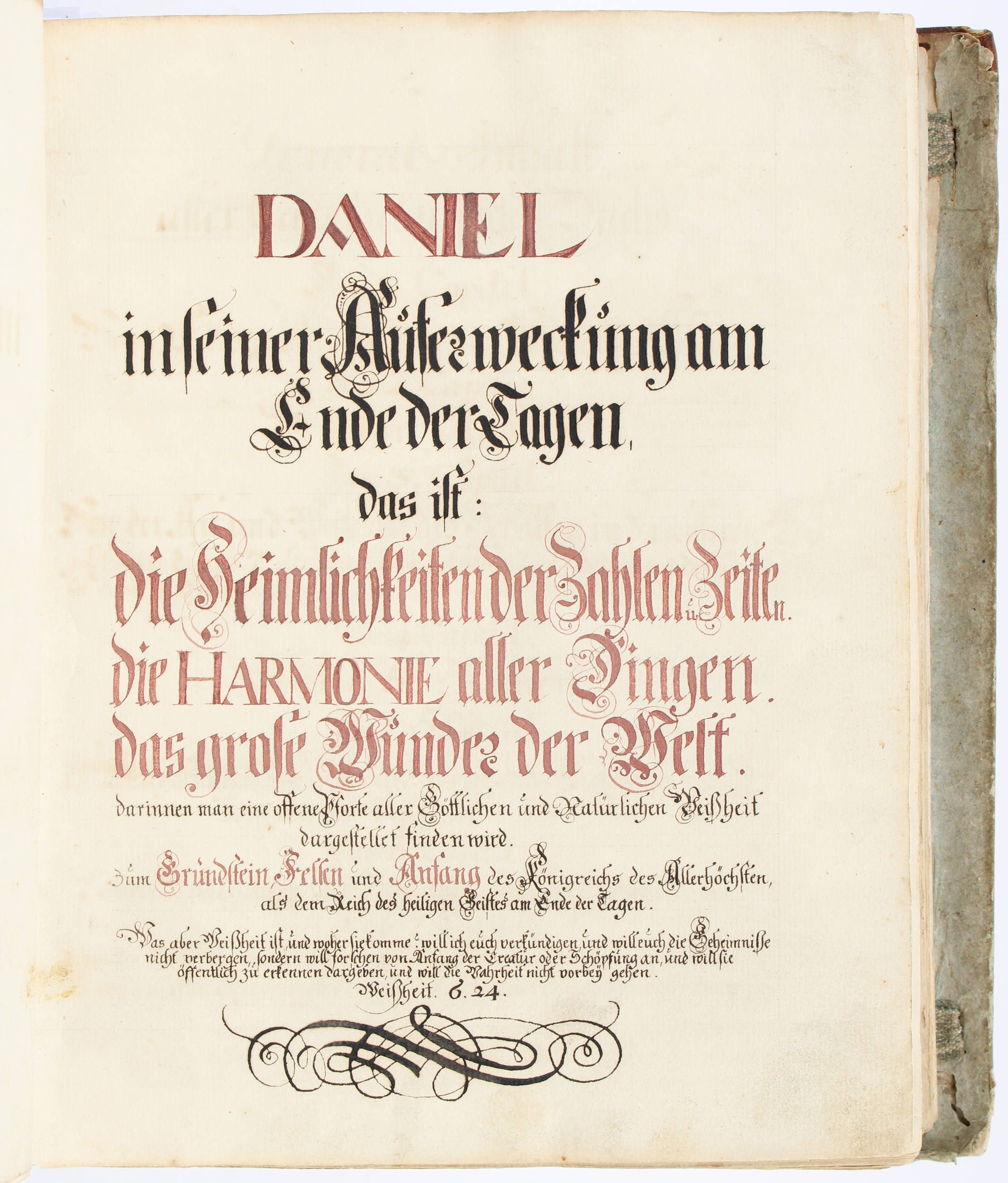 (Müller), Daniel in seiner Auferweckung. Handschrift nach 1760