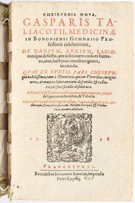 Tagliacozzi, Cheirurgia nova