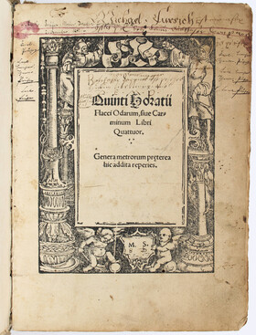Sammelband mit Horaz, Erasmus und Mosellanus