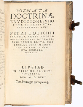 Lotichius, Poemata + 3 Beibde.