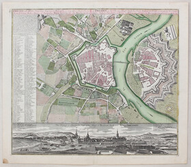 Dresden. Plan-Prospekt. Seutter