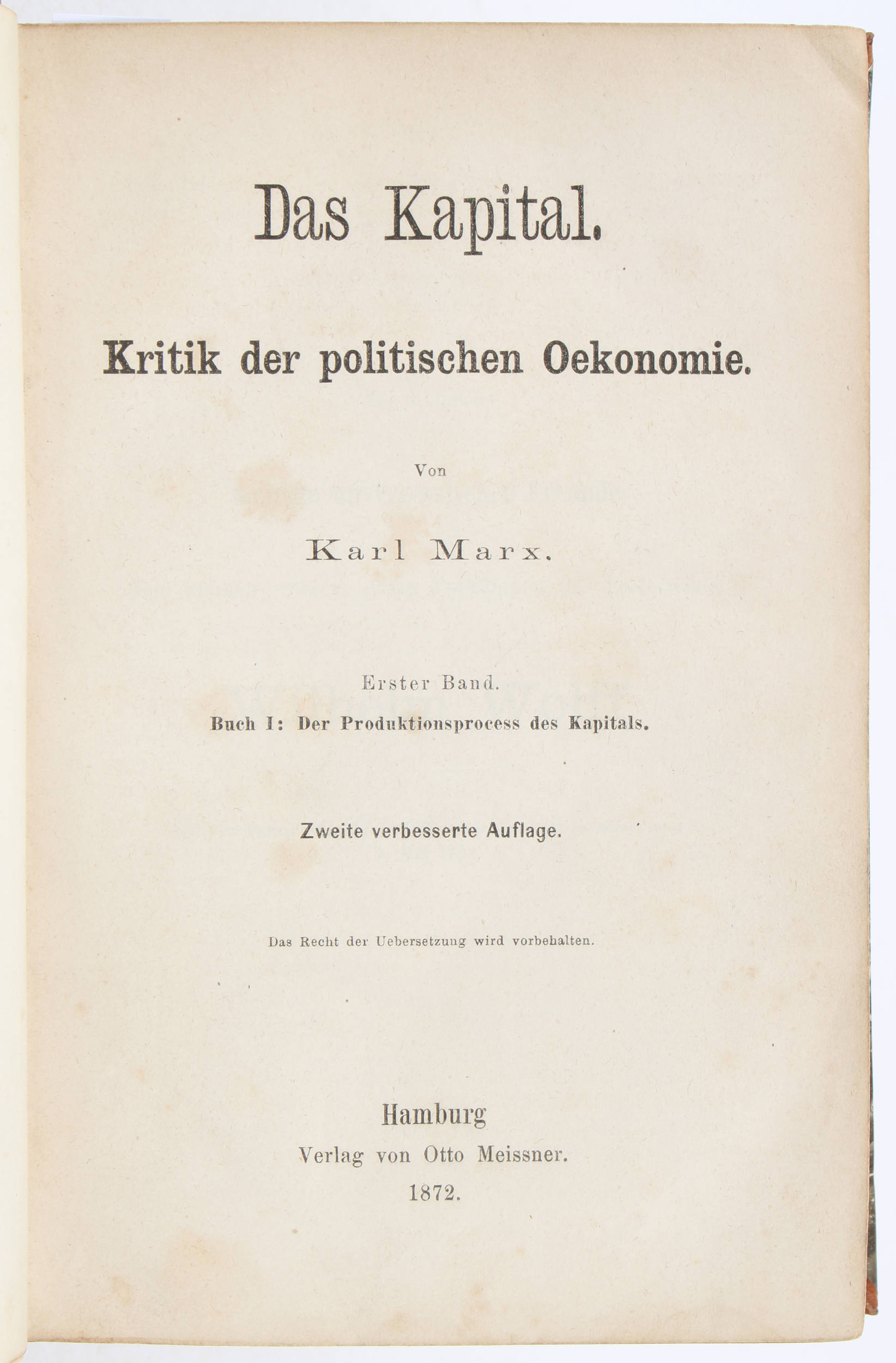Marx, Das Kapital. 4 Bde.