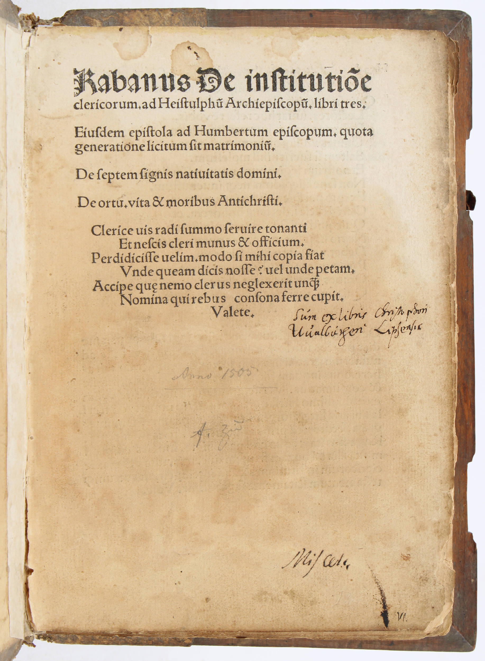 Hrabanus Maurus, De institutione