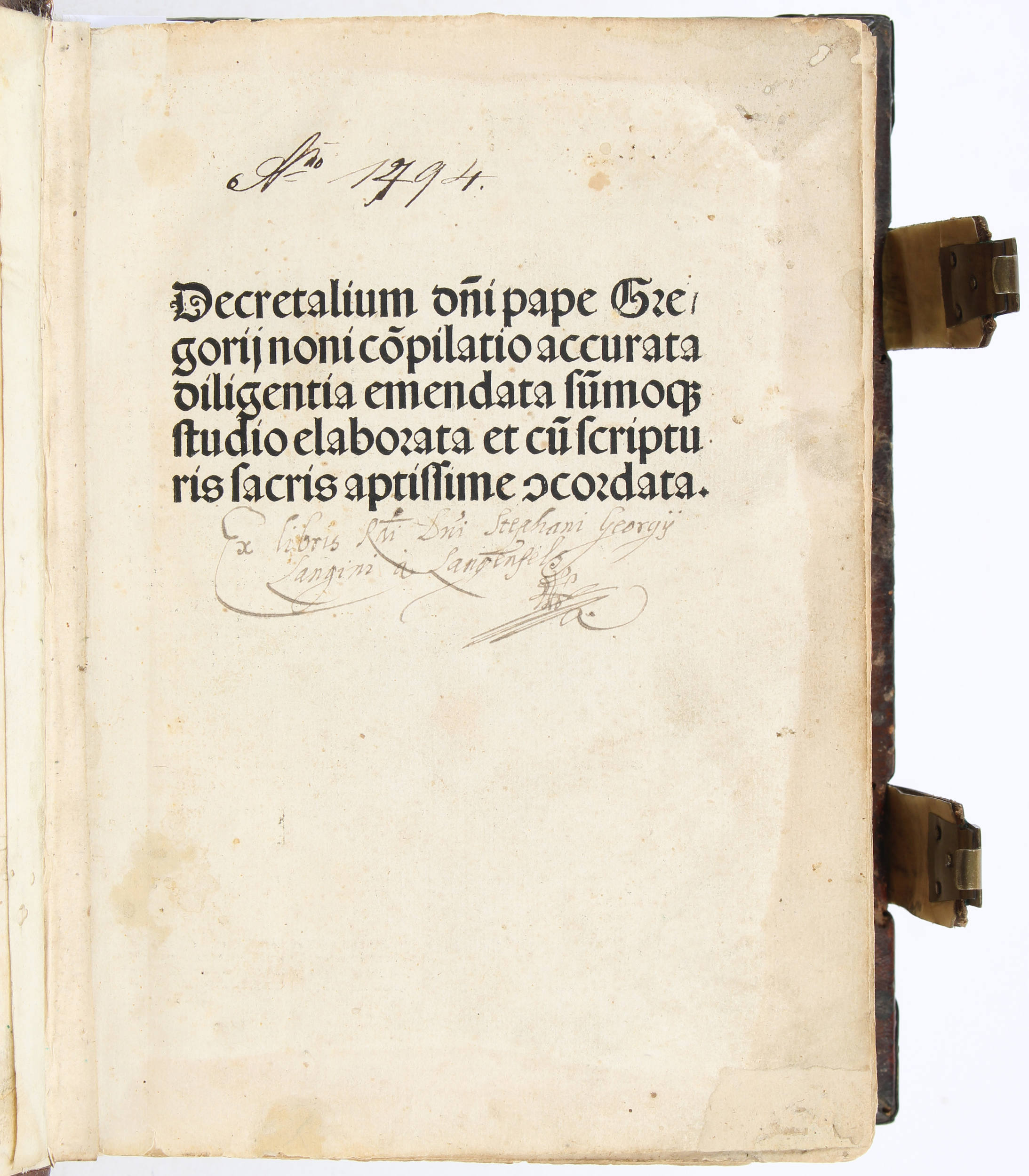 Gregorius IX., Decretales. Basel 1494