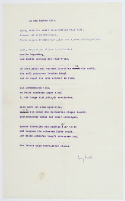 Trakl, Typoskript von 