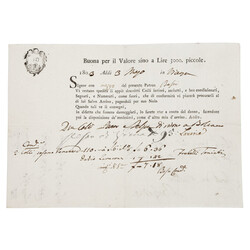Historischer italienischer Speditionsschein der Fratelli Toniati, ...