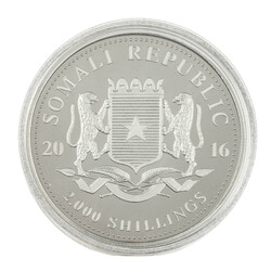 Somalia /SILBER - 1 kg African Wildlife Elefant 2.000 Schilling 2016 ...