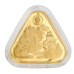Australien GOLD - Elisabeth II. 100$ 2021, 6. Porträt Schiffswrack ...