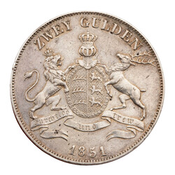 Württemberg, Königreich - Wilhelm I. Doppelgulden 1851 AKS.76. ...