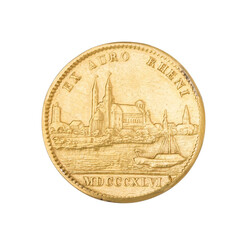 Bayern/GOLD - Ludwig I. 1825-1848. Rheingold-Dukat 1846. Stadtansicht ...