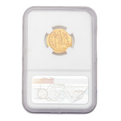 Römisches Kaiserreich/GOLD - Zeno 474-491. Solidus. Vs: Gepanzerte ...