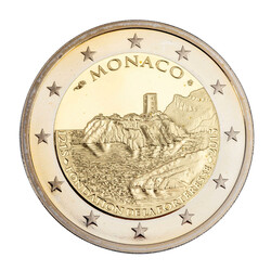 Monaco - 2 Euro 2015, 800 Jahre Festung Monaco, vz aus PP, minimalst ...