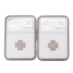 UdSSR - 1/2 Kopeke 1927 und 1/2 Kopeke 1928. 2 Stück jeweils in NGC ...