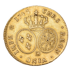Frankreich, Königreich/GOLD - Louis XV. Double louis d'or au bandeau ...