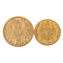 Dt. Kaiserreich Preussen/GOLD - Wilhelm I. 10 Mark 1873 B J.242 u. ...