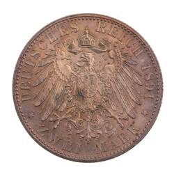 Dt. Kaiserreich Oldenburg - Nicolaus Friedrich Peter 2 Mark 1891 J.93 ...