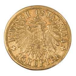 Dt. Kolonien / Deutsch-Ostafrika - 15 Rupien 1916-T(abora), Notmünze ...