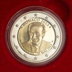 Monaco - 2 Euro 2023, zum 100. Geburtstag von Fürst Rainier III., vz ...