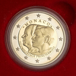 Monaco - 2 Euro 2021, zum 10. Hochzeitstag von Fürst Albert II. und ...