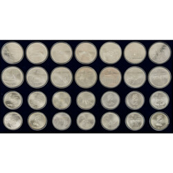 Kanada/SILBER Olympiade Montreal 28 Münzen zu insg. ca. 944g Ag fein ...