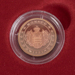 Monaco - 1 Cent 2005, vz aus PP, Tönung, minimalst fleckig, ...