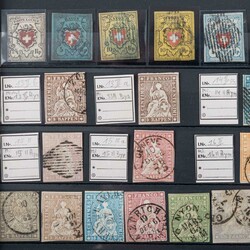 Schweiz o Umfangreicher gestempelter Dublettenposten in 3 dicken ...