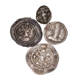 Antike - Parther/Perser und Sassanidenreich, kleines vierteiliges Lot ...