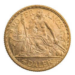 Dänisch-West-Indien - Christian IX. (1863-1906) 20 Fr, / 4 Daler ...