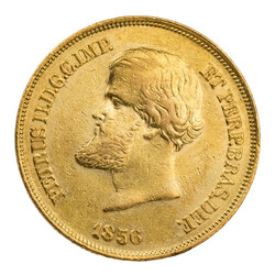 Brasilien - Peter II. (1831-1889) 10.000 Reis 1856 ca. 8,91 g (.9167 ...