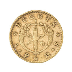 Colombia /GOLD - Republic (1819-1831) 1 Peso 1829. Bogota, good VF, ...
