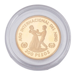 Dominican Republic /GOLD - 200 pesos ‘Year of the Child’ 1982 ...