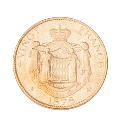 Monaco /GOLD - Charles III. (1856-1889) 20 Francs 1878-A ca. 6,45 ...
