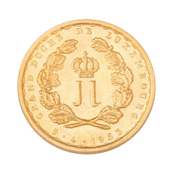 Luxemburg /GOLD - Charlotte (1919-1964) 20 Francs 1953 zur Hochzeit ...