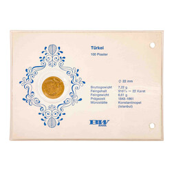 Türkei/Gold - 100 Piaster 19.Jh./Konstantinopel, (Istanbul), Sultan ...