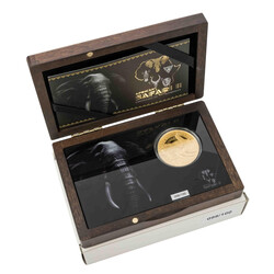 African Safari II. 1-Ounce Gold Elephant 2021 Proof. Republic of Chad ...