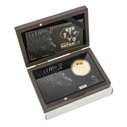 African Safari II. 1-Ounce Gold Zebra 2022 Proof. Republic of Chad 5 ...