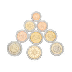 Lettland - Euro Kursmünzensatz, Sonderedition mit GOLD, 8 coins ...