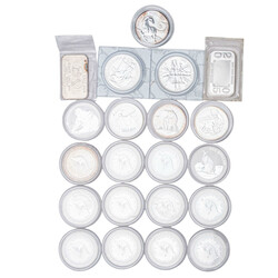 Kleines Investmentlot/SILBER - Alle Welt mit ca. 21 x Silberunzen ...
