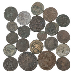 Roman Antiquity - approx. 20 follis, late Roman, partly Constantinian ...