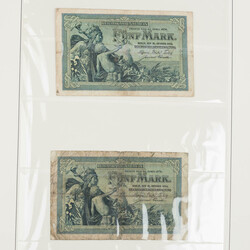 Banknoten Sammlung in 8 Alben, Schwerpunkt Deutsches Reich, ...
