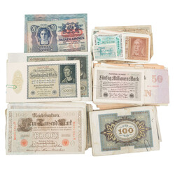 Deutschsprachiger Raum / Banknotenkonvolut 425 Scheine Darunter ...