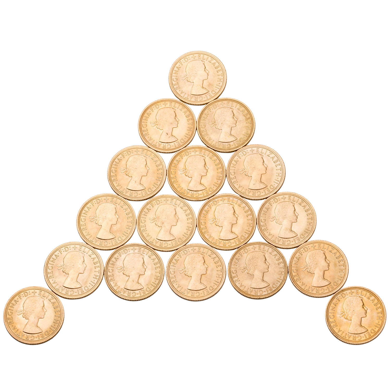 Vereinigtes Königreich /Investmentlot GOLD - 17 x 1 Sovereign ...
